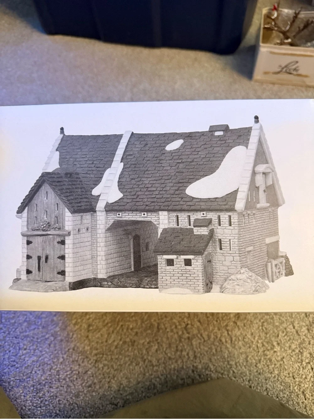 Department 56 Heritage Village Dickens' Village Series Butter Tub Barn - White